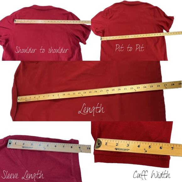 George Short Sleeve Red Polo Collared  Work Shirts Large (42-44) Bundle of Two - Picture 9 of 11